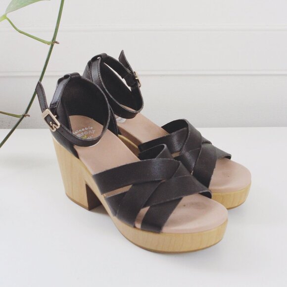 Dr. Scholl's Shoes - Dr. Scholl's Blissful Ankle Strap Platform Sandals Shoes Womens Size 7M Black